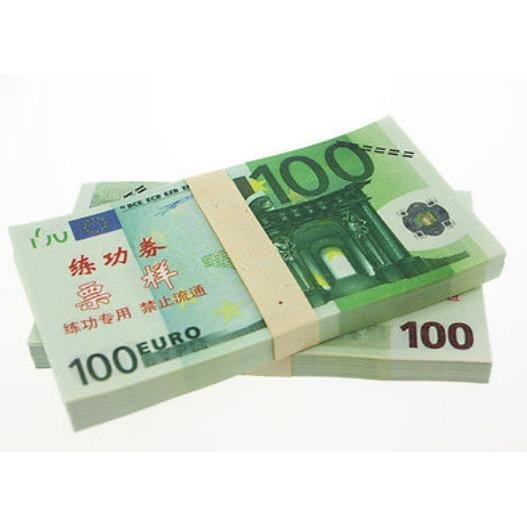 A Lot of 100 Pieces Banktells' 100 Euro Training Banknotes Paper Money