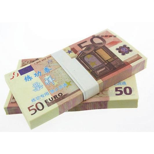 A Lot of 100 Pieces Banktells' 50 Euro Training Banknotes Paper Money