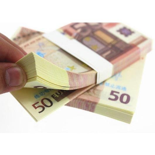 A Lot of 100 Pieces Banktells' 50 Euro Training Banknotes Paper Money