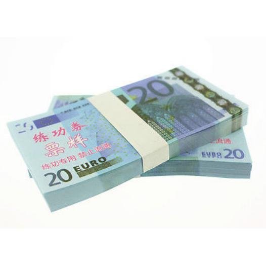 A Lot of 100 Pieces Banktells' 20 Euro Training Banknotes Paper Money