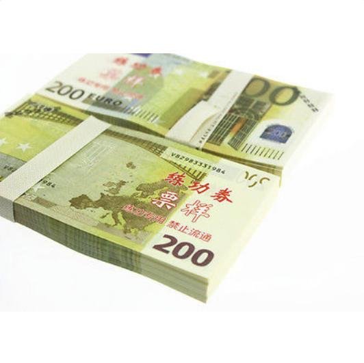 A Lot of 100 Pieces Banktells' 200 Euro Training Banknotes Paper Money