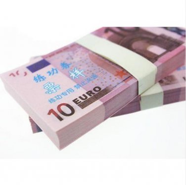 A Lot of 100 Pieces Banktells' 10 Euro Training Banknotes Paper Money