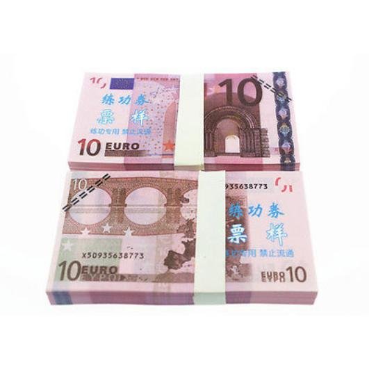 A Lot of 100 Pieces Banktells' 10 Euro Training Banknotes Paper Money