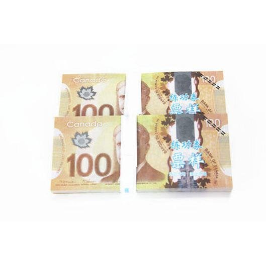 Lot of 100 Pieces Banktells' C$100 Training Canada Banknotes Paper Money