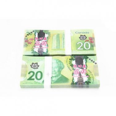 Lot of 100 Pieces Banktells' C$20 Training Canada Banknotes Paper Money