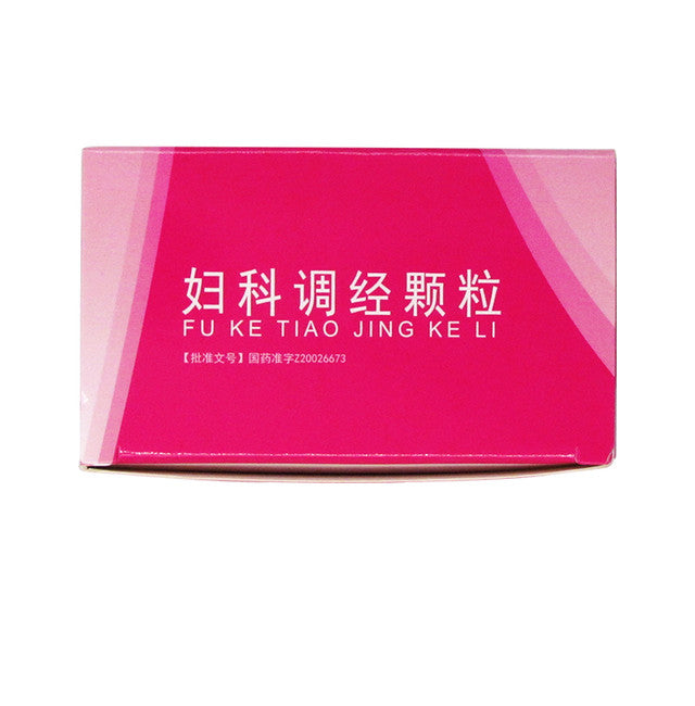 China Herb. Brand LUOSHANGSHAN. Fuke Tiaojing Keli or FU KE TIAO JING KE LI or FUKETIAOJINGKELI or Fuke Tiaojing Granules or Fu Ke Tiao Jing Granules for  low menstrual flow, wrong afterwards, and abdominal pain during menstruation.