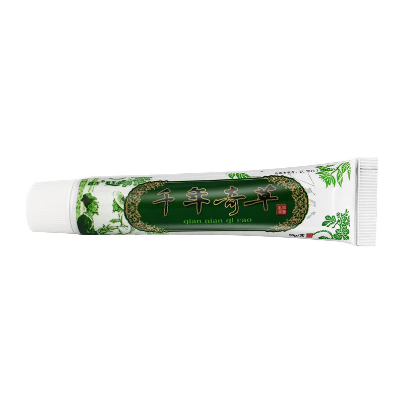 Qiannianqicao Yijun Rugao. QiannianqicaoYijunRugao. Oversea Thousand-Year Herbal Cream Chinese Herbal Eczema, Psoriasis Creams Dermatitis and Eczema Pruritus Psoriasis JIULIN Ointment. Qian Nian Qi Cao.