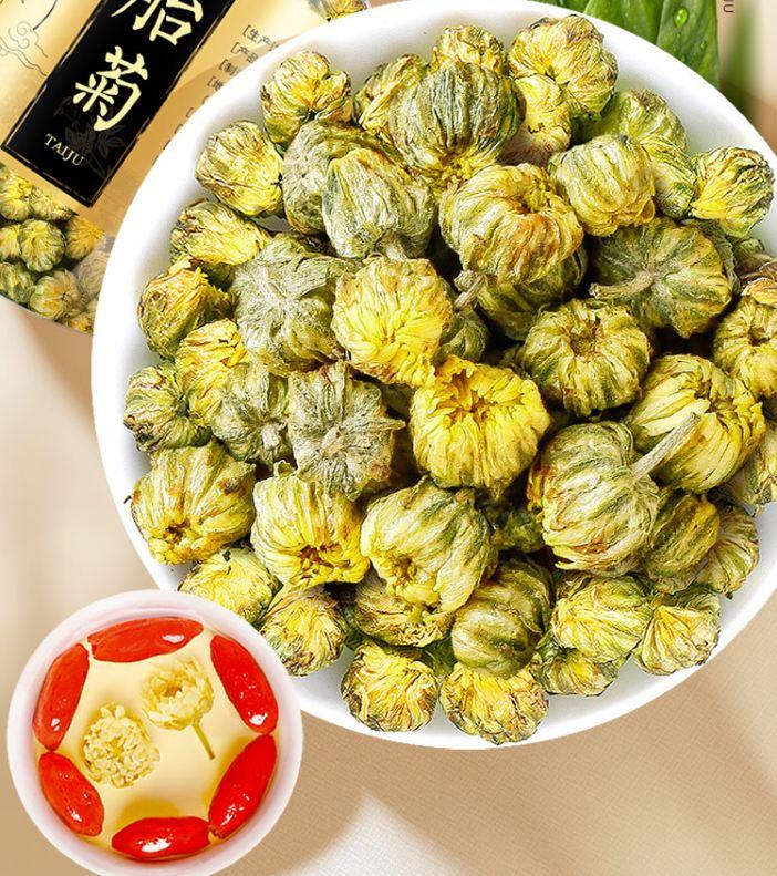 China Herb. Natural dried pure Chrysanthemum morifolium flowers tea Hang Bai Ju.A grade hangzhou white chrysanthemum tea Hang Bai JU Tea. Chrysanthemum tea. 300g