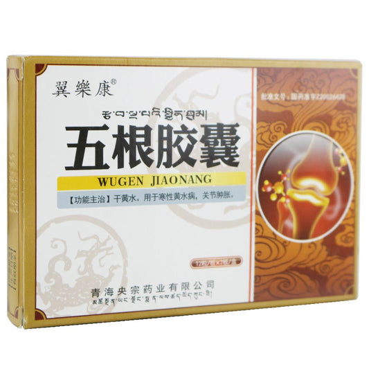 China Herb. Wugen Jiaonang for swollen joints or urticaria or visceral abscess. Wu Gen Jiao Nang. herbal medicine.24capsules*5 boxes