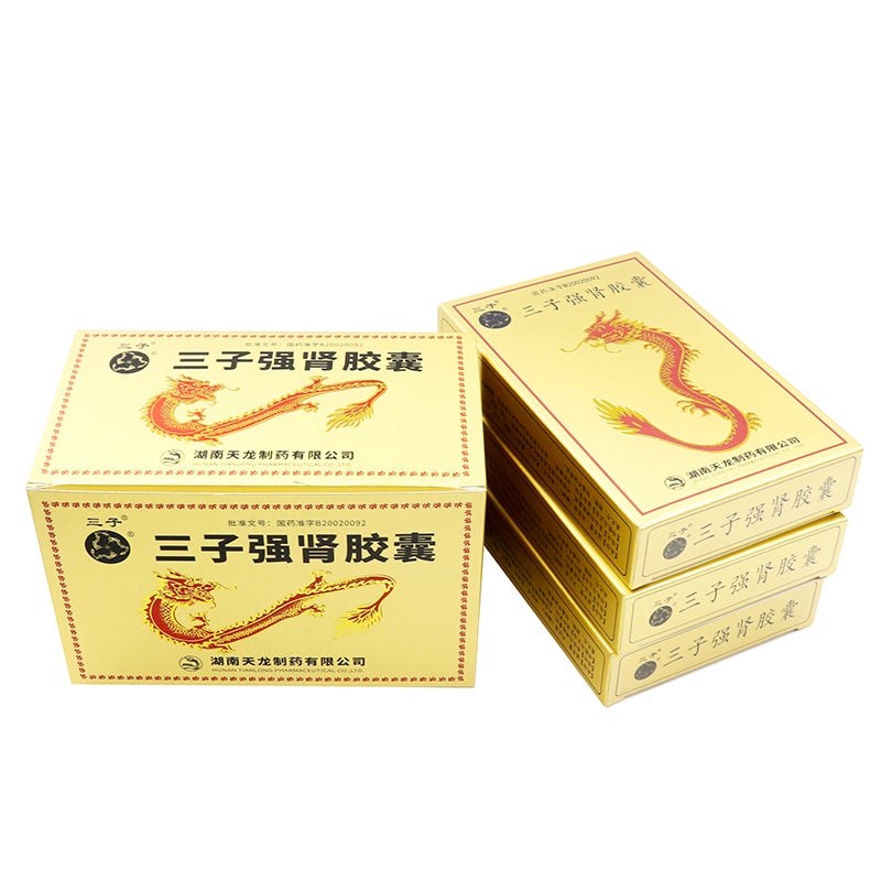 China Herb. Sanzi Qiangshen Capsules or Sanzi Qiangshen Jiaonang for impotence and premature ejaculation. 0.5g*72 capsules*2 boxes